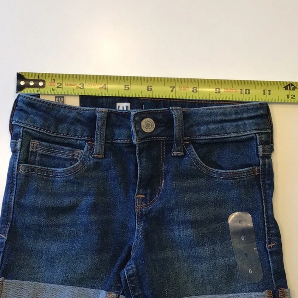 GAP Denim‎ Jean Shorts Stretch Adjustable Waistband Cuff Classic